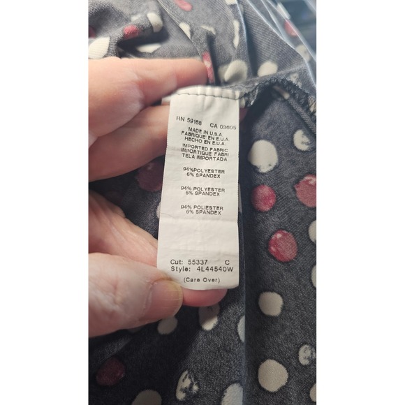 Karen Kane Plus Size 3X Polka Dot Midi Dress Black White Red 3/4 Sleeve USA - Picture 10 of 10